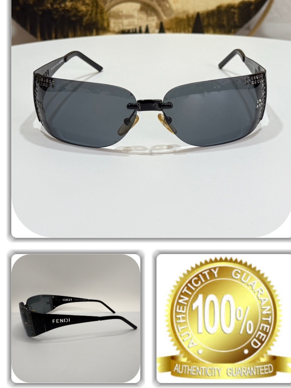 STUNNING FENDI FF BLING LOGO SUNGLASSES!